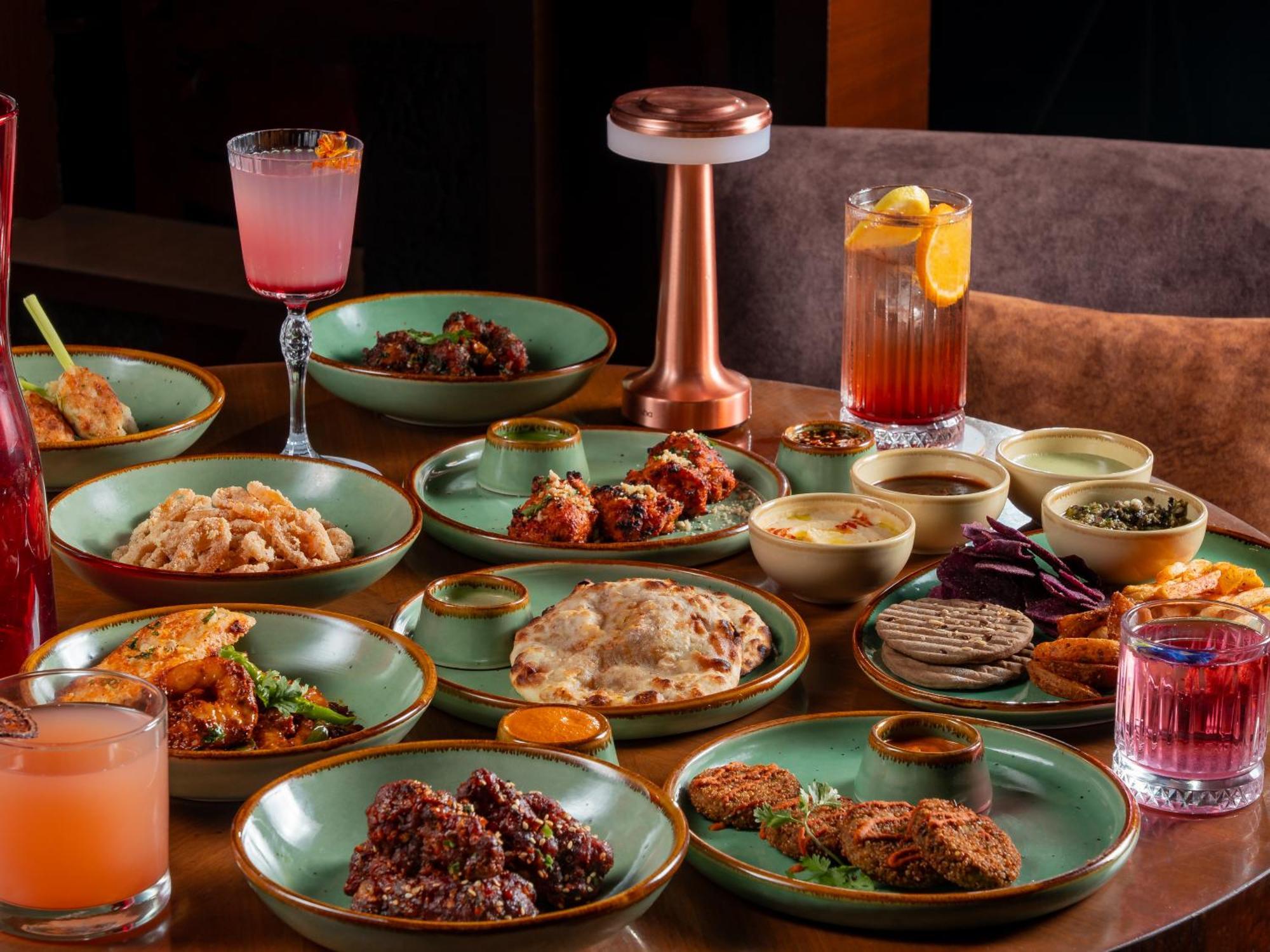 Hyatt Pune Esterno foto A selection of small plates at a restaurant in Mumbai, India